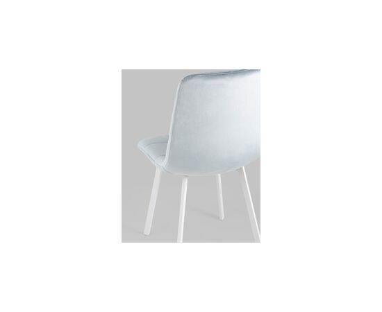 Стул Chilly велюр серо-голубой белые ножки, изображение 9 | Интернет магазин мебели и декора LifeDekor