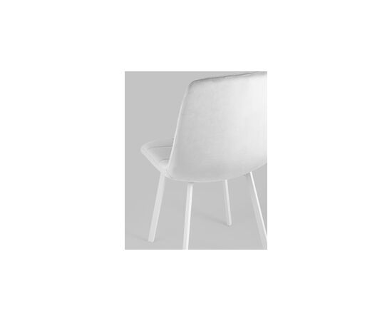 Стул Chilly велюр серебристый белые ножки, изображение 9 | Интернет магазин мебели и декора LifeDekor