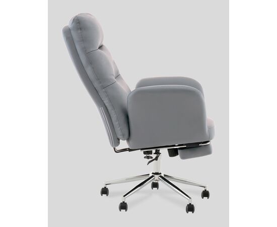 Кресло руководителя TopChairs Solid с оттоманкой серый, изображение 10 | Интернет магазин мебели и декора LifeDekor