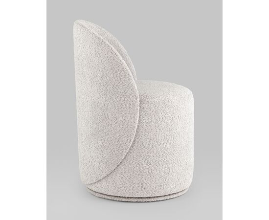 Пуф Loreen вращающийся букле светло-серый, изображение 6 | Интернет магазин мебели и декора LifeDekor