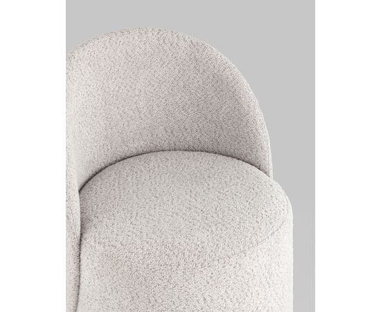 Пуф Loreen вращающийся букле светло-серый, изображение 10 | Интернет магазин мебели и декора LifeDekor