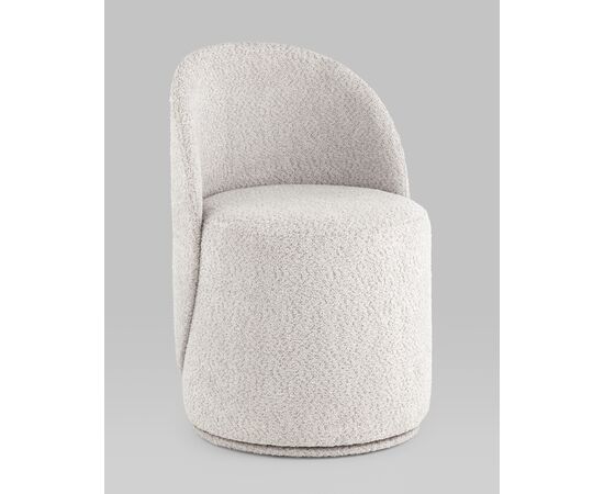 Пуф Loreen вращающийся букле светло-серый, изображение 2 | Интернет магазин мебели и декора LifeDekor