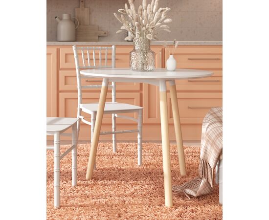 Стол круглый EAMES DST NEW D80 белый, изображение 8 | Интернет магазин мебели и декора LifeDekor