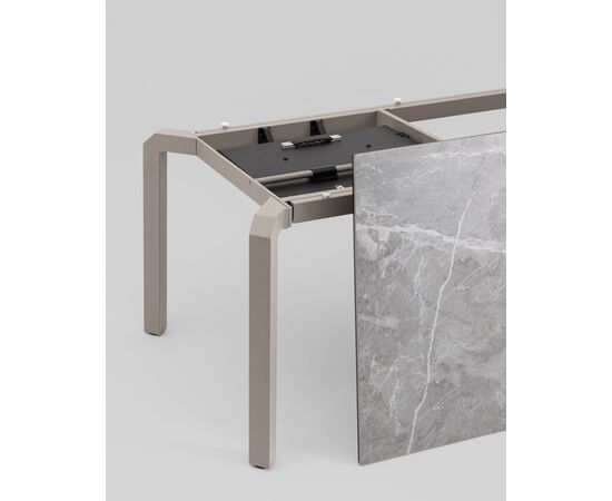 Стол обеденный Varden раскладной 180-240х90 см керамика серый, изображение 9 | Интернет магазин мебели и декора LifeDekor