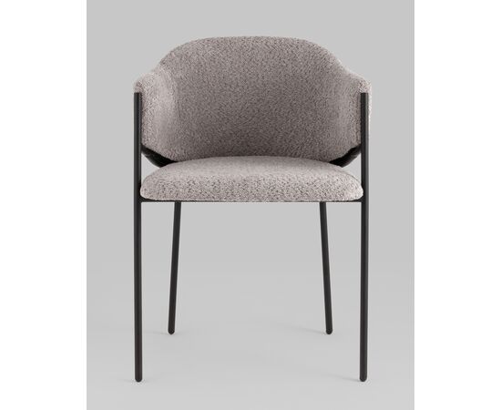 Стул Brace букле серый, изображение 5 | Интернет магазин мебели и декора LifeDekor