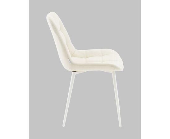 Стул Флекс N светло-бежевый белые ножки, изображение 5 | Интернет магазин мебели и декора LifeDekor