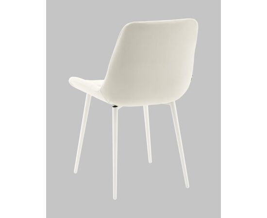 Стул Флекс N светло-бежевый белые ножки, изображение 7 | Интернет магазин мебели и декора LifeDekor