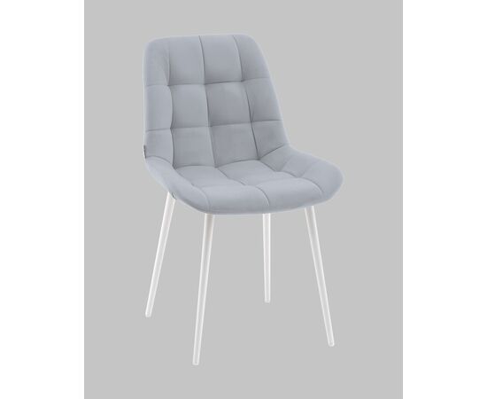 Стул Флекс N светло-серый белые ножки, изображение 2 | Интернет магазин мебели и декора LifeDekor