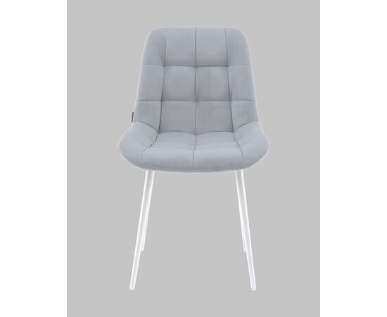 Стул Флекс N светло-серый белые ножки, изображение 3 | Интернет магазин мебели и декора LifeDekor