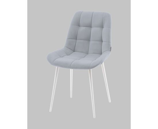 Стул Флекс N светло-серый белые ножки, изображение 4 | Интернет магазин мебели и декора LifeDekor