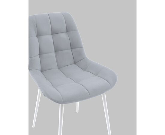 Стул Флекс N светло-серый белые ножки, изображение 9 | Интернет магазин мебели и декора LifeDekor
