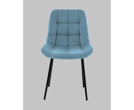 Стул Флекс N велюр пыльно-голубой, изображение 3 | Интернет магазин мебели и декора LifeDekor