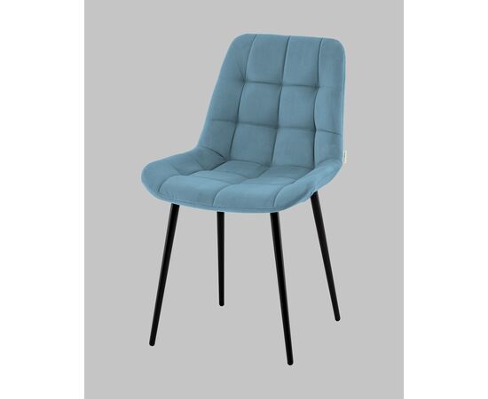 Стул Флекс N велюр пыльно-голубой, изображение 4 | Интернет магазин мебели и декора LifeDekor