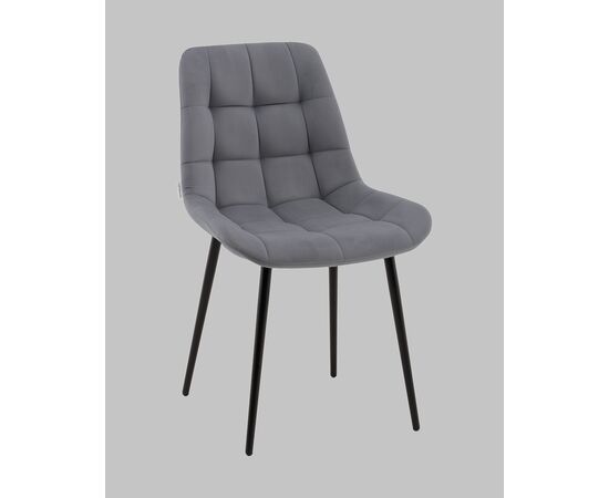 Стул Флекс N велюр велютто серый, изображение 2 | Интернет магазин мебели и декора LifeDekor