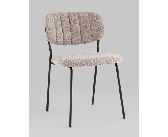 Стул Кэрол без подлокотников букле серый, изображение 2 | Интернет магазин мебели и декора LifeDekor