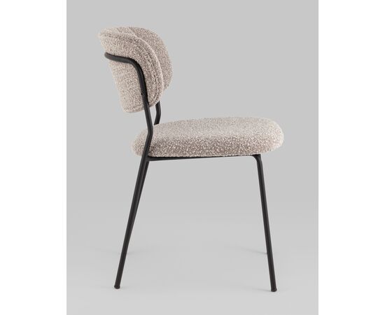 Стул Кэрол без подлокотников букле серый, изображение 4 | Интернет магазин мебели и декора LifeDekor