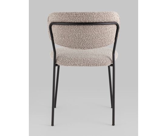 Стул Кэрол без подлокотников букле серый, изображение 5 | Интернет магазин мебели и декора LifeDekor