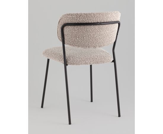 Стул Кэрол без подлокотников букле серый, изображение 6 | Интернет магазин мебели и декора LifeDekor