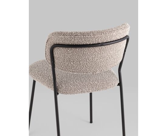 Стул Кэрол без подлокотников букле серый, изображение 7 | Интернет магазин мебели и декора LifeDekor