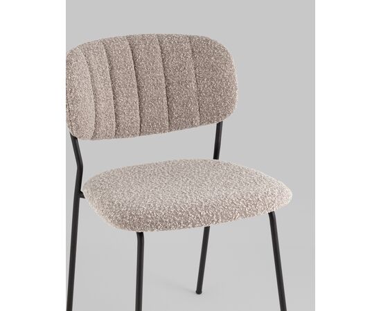 Стул Кэрол без подлокотников букле серый, изображение 8 | Интернет магазин мебели и декора LifeDekor