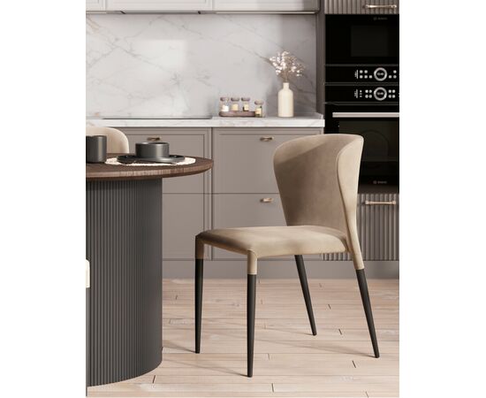 Стул Лори велюр бежевый, изображение 3 | Интернет магазин мебели и декора LifeDekor