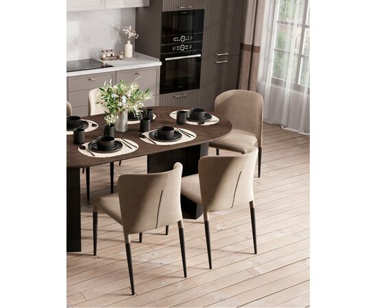 Стул Лори велюр бежевый, изображение 4 | Интернет магазин мебели и декора LifeDekor