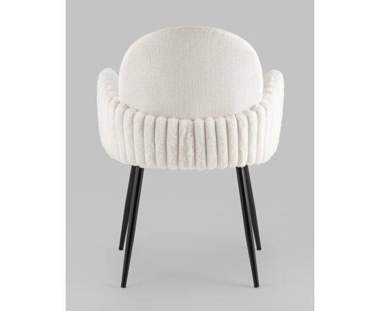 Стул обеденный Wave Stripes букле белый, изображение 7 | Интернет магазин мебели и декора LifeDekor