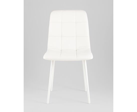 Стул Одди NEW экокожа белый белые ножки, изображение 3 | Интернет магазин мебели и декора LifeDekor