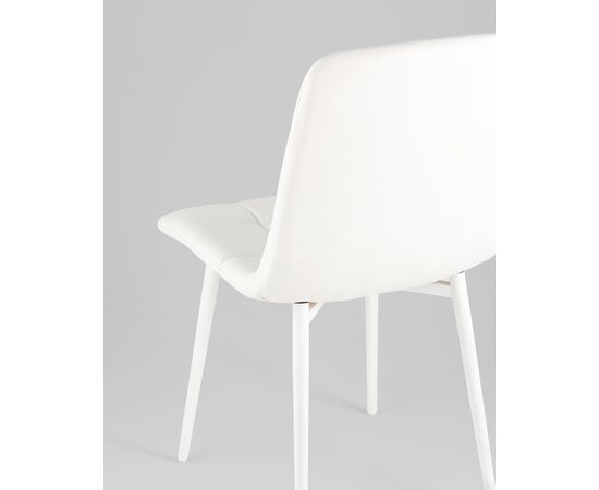 Стул Одди NEW экокожа белый белые ножки, изображение 7 | Интернет магазин мебели и декора LifeDekor