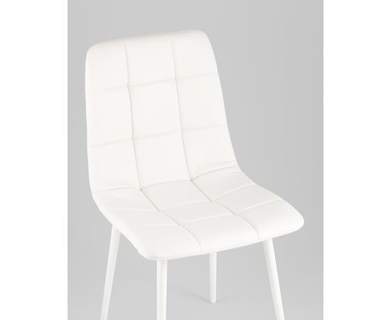 Стул Одди NEW экокожа белый белые ножки, изображение 8 | Интернет магазин мебели и декора LifeDekor