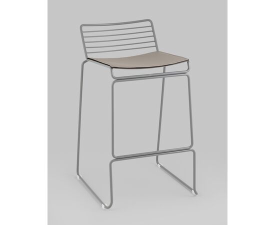 Стул полубарный Danny серый с подушкой, изображение 2 | Интернет магазин мебели и декора LifeDekor