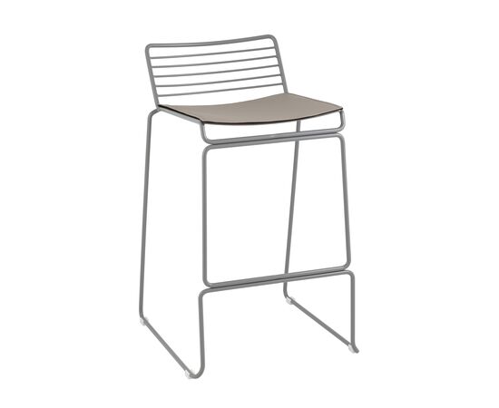 Стул полубарный Danny серый с подушкой | Интернет магазин мебели и декора LifeDekor