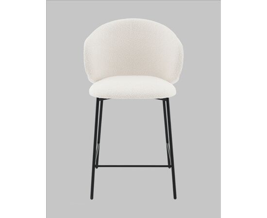 Стул полубарный Блейз букле белый, изображение 3 | Интернет магазин мебели и декора LifeDekor