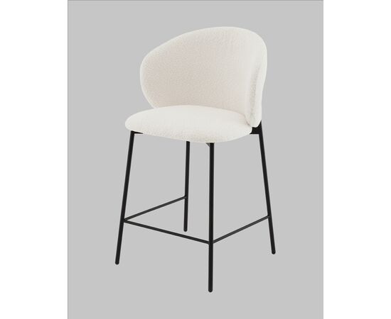 Стул полубарный Блейз букле белый, изображение 4 | Интернет магазин мебели и декора LifeDekor