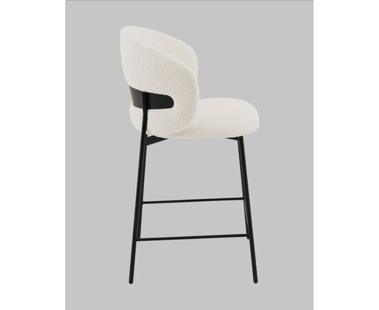 Стул полубарный Блейз букле белый, изображение 5 | Интернет магазин мебели и декора LifeDekor
