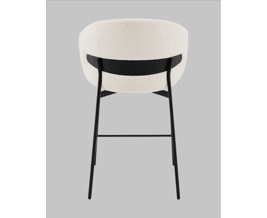 Стул полубарный Блейз букле белый, изображение 6 | Интернет магазин мебели и декора LifeDekor