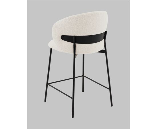 Стул полубарный Блейз букле белый, изображение 7 | Интернет магазин мебели и декора LifeDekor
