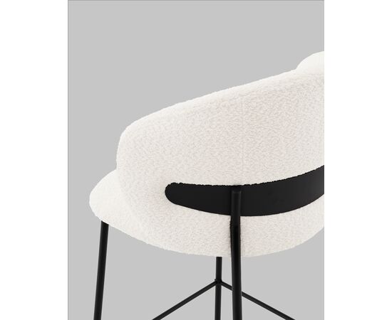 Стул полубарный Блейз букле белый, изображение 8 | Интернет магазин мебели и декора LifeDekor