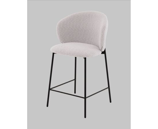 Стул полубарный Блейз букле светло-серый, изображение 6 | Интернет магазин мебели и декора LifeDekor