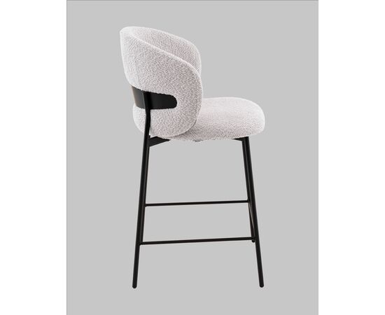 Стул полубарный Блейз букле светло-серый, изображение 7 | Интернет магазин мебели и декора LifeDekor