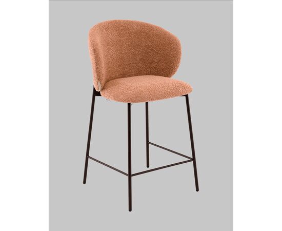 Стул полубарный Блейз букле терракотовый, изображение 2 | Интернет магазин мебели и декора LifeDekor