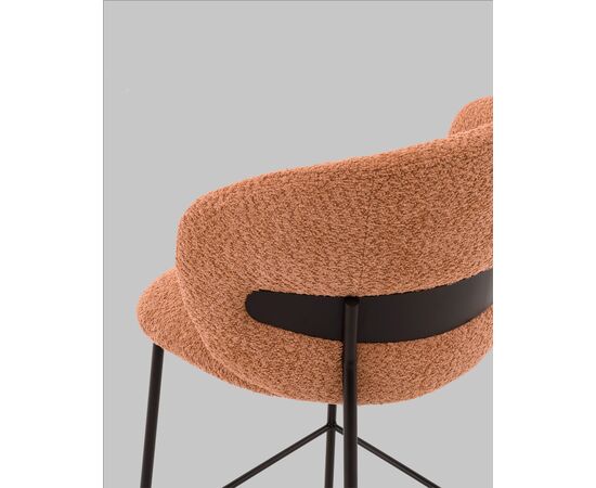 Стул полубарный Блейз букле терракотовый, изображение 8 | Интернет магазин мебели и декора LifeDekor