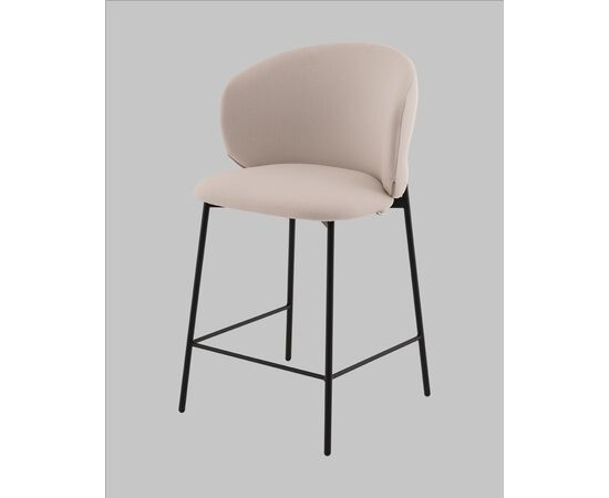 Стул полубарный Блейз велюр молочный, изображение 4 | Интернет магазин мебели и декора LifeDekor