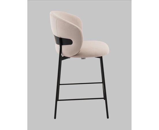 Стул полубарный Блейз велюр молочный, изображение 5 | Интернет магазин мебели и декора LifeDekor