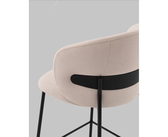 Стул полубарный Блейз велюр молочный, изображение 8 | Интернет магазин мебели и декора LifeDekor