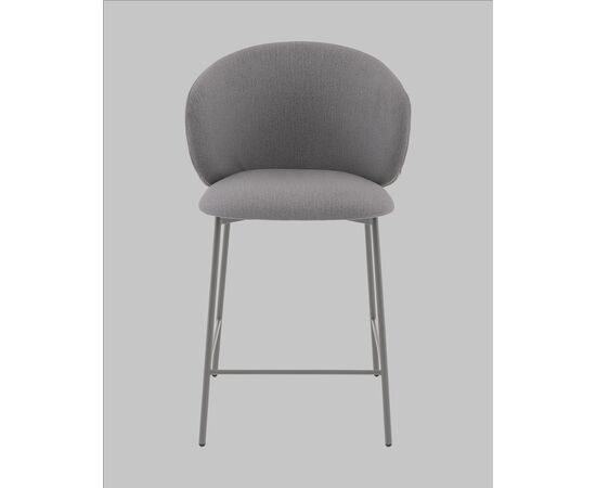 Стул полубарный Блейз велюр серый, каркас серый, изображение 3 | Интернет магазин мебели и декора LifeDekor