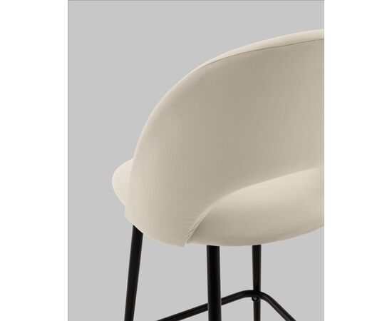 Стул полубарный Меган велюр бежевый, изображение 7 | Интернет магазин мебели и декора LifeDekor