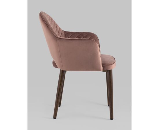 Стул Венера диамант NEW, велюр пыльно-розовый (ножки дерево) NP, изображение 6 | Интернет магазин мебели и декора LifeDekor