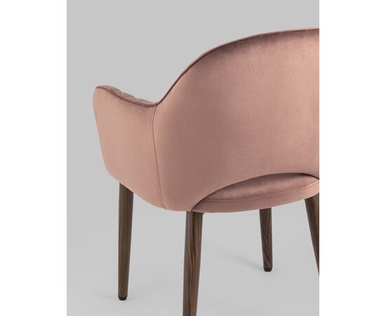 Стул Венера диамант NEW, велюр пыльно-розовый (ножки дерево) NP, изображение 9 | Интернет магазин мебели и декора LifeDekor