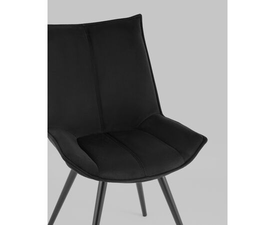 Стул вращающийся Робб велюр черный, изображение 8 | Интернет магазин мебели и декора LifeDekor